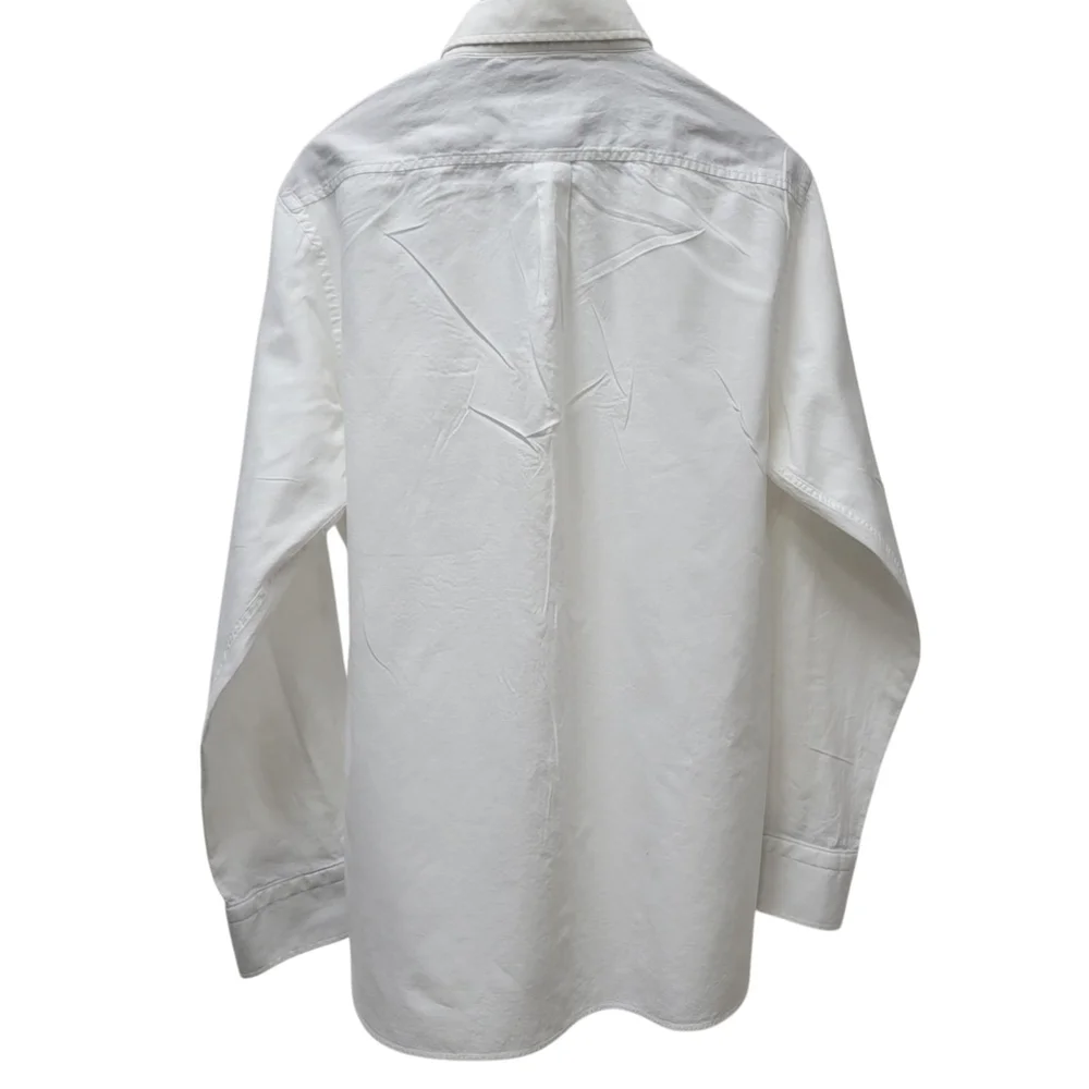 Hart Schaffner Marx Men's Button-down Long-Sleeves White Casual Shirt Size Large